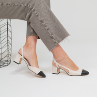 Chantal Slingback Cream and Black