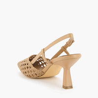 Sandra Slingback Braided Beige