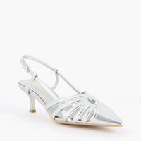 Kelly Silver Slingback