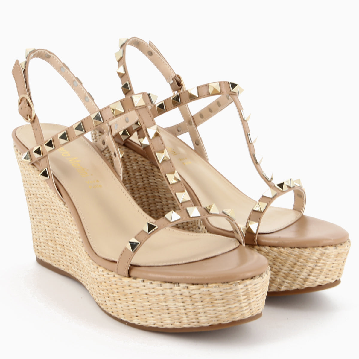 Sandalo Pamela Beige con Zeppa | Roberta Martini