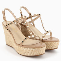 Sandalo Pamela Beige con Zeppa | Roberta Martini