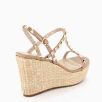 Pamela Beige Wedge Sandal