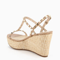 Pamela Beige Wedge Sandal