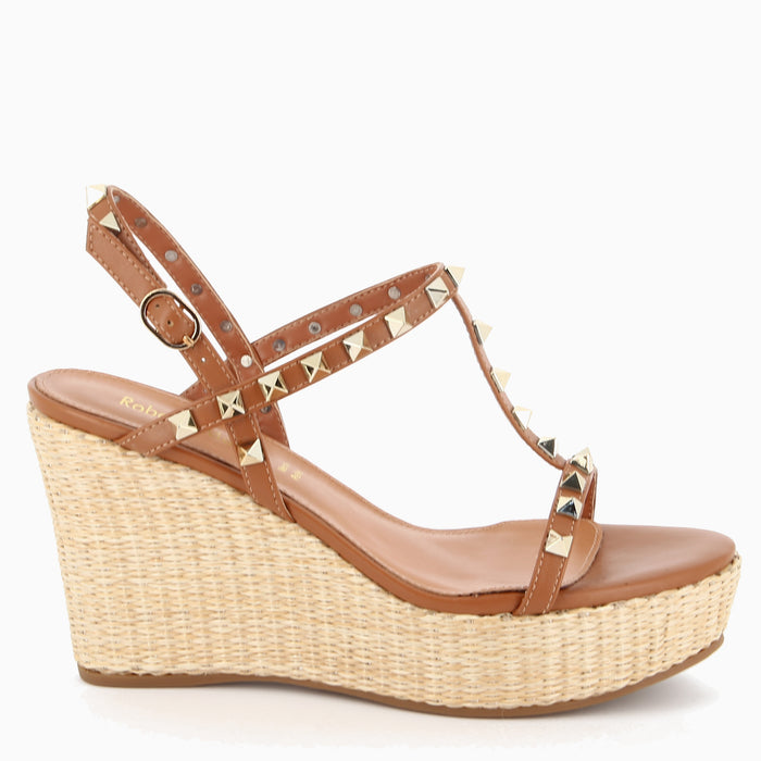 Sandalo Pamela Cuoio con Zeppa