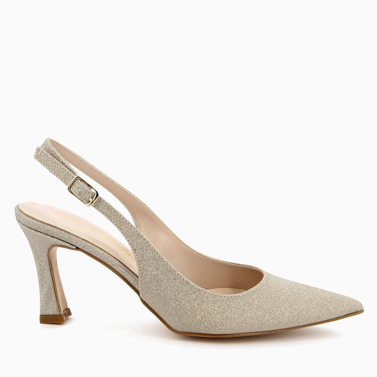 Livia Slingback Pump Platinum Glitter