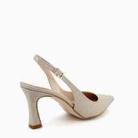 Livia Slingback Pump Platinum Glitter