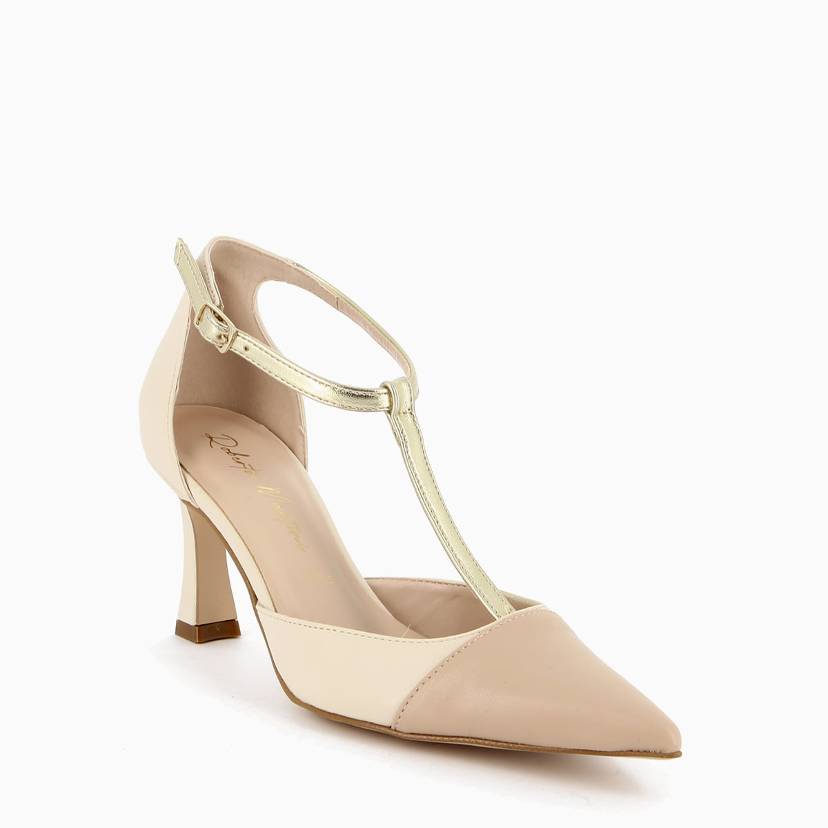 Giulia Beige-Cream-Gold Pumps