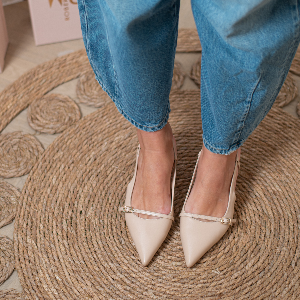 Lidia Beige Slingback