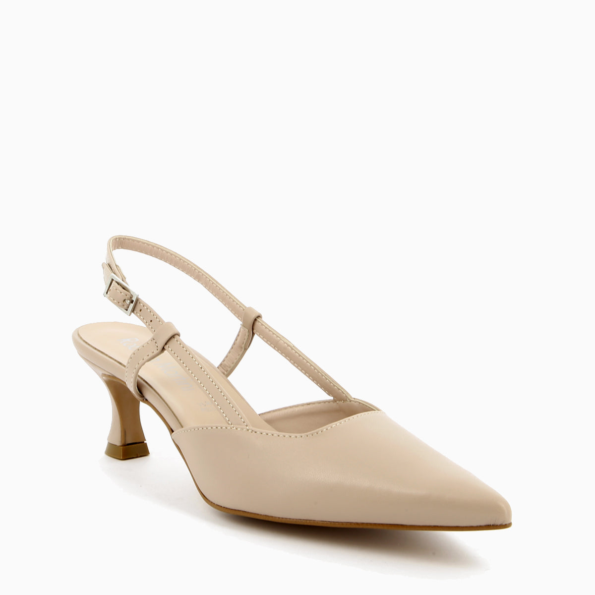 Slingback Ida Platinum Laminated Fabric