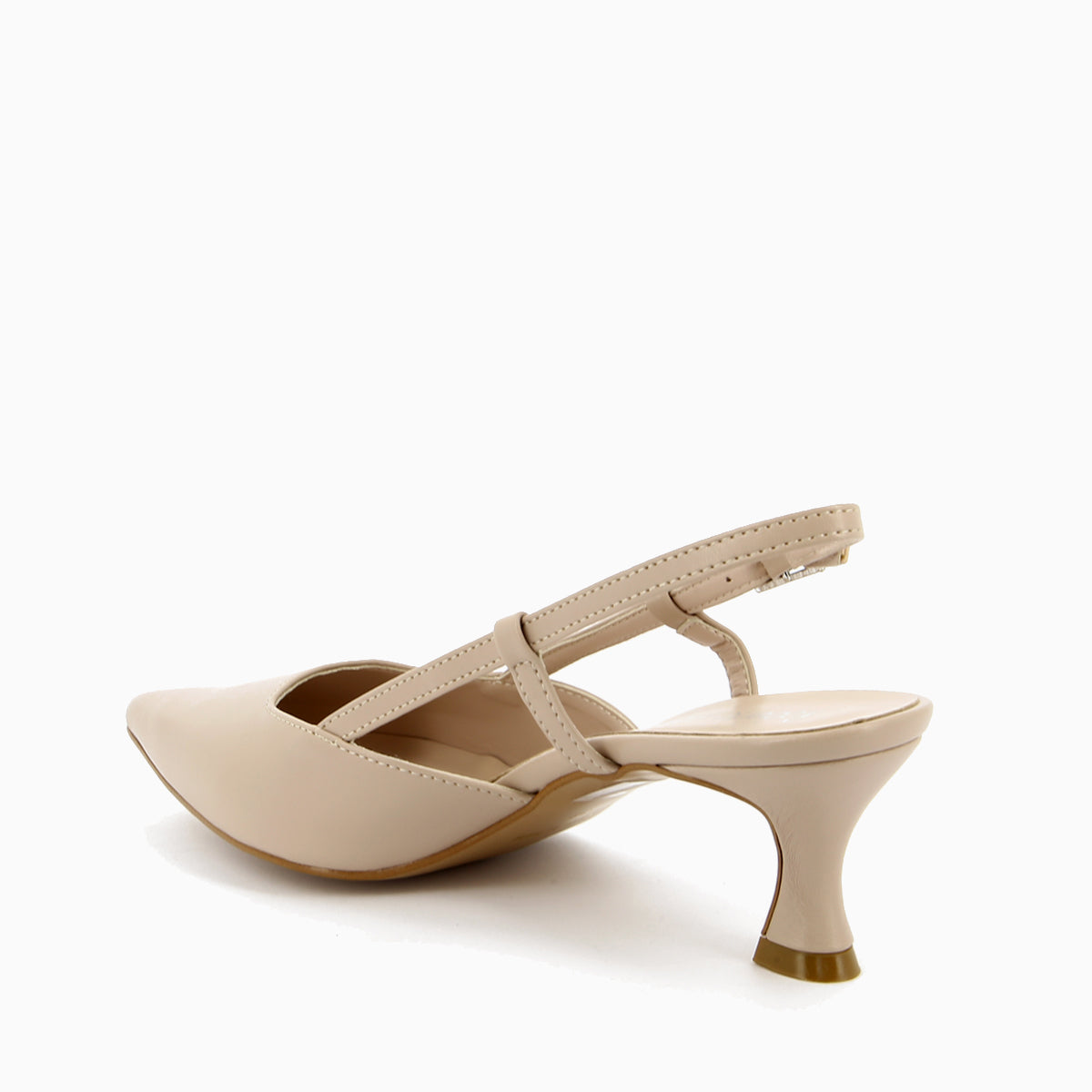 Slingback Ida Platinum Laminated Fabric