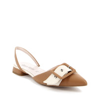 Ada Ballerina Slingback Brown Beige