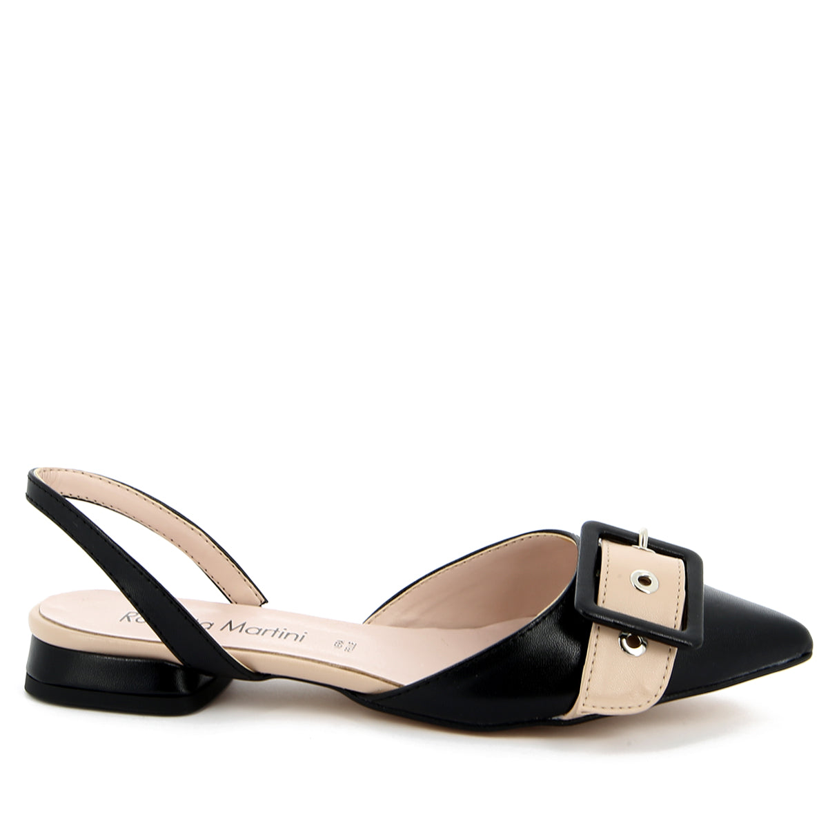Ada Ballerina Slingback Black Beige