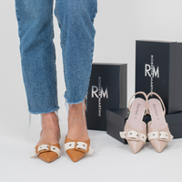 Ada Ballerina Slingback Brown Beige