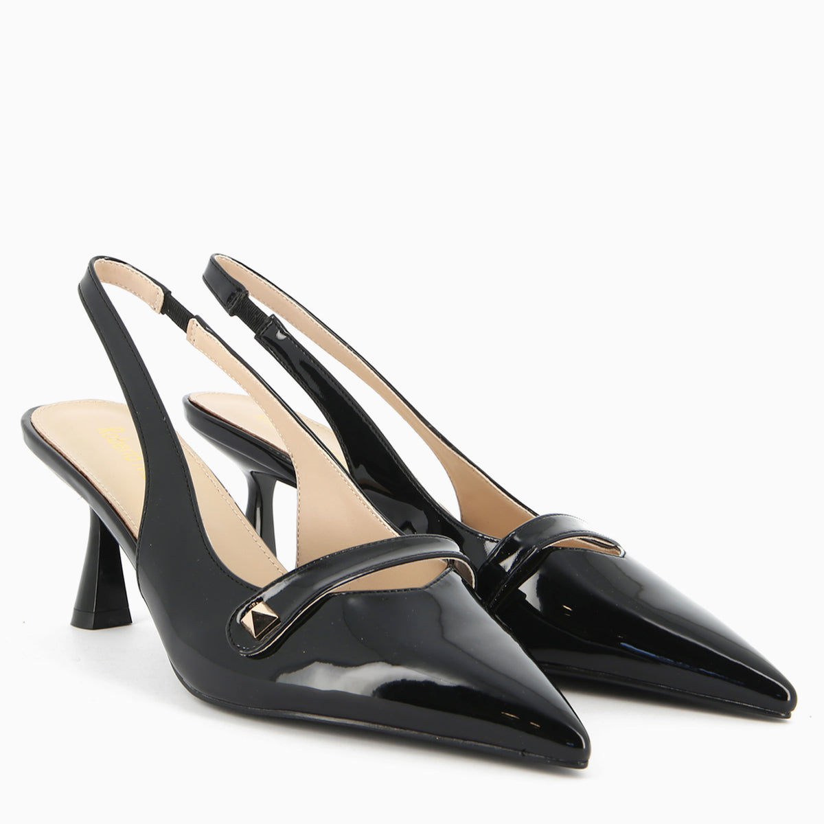 Décolleté Slingback con Cinturino Velia Vernice Nero | Roberta Martini