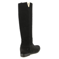 Elodie V-Oro Boot in Black Calf-Suede