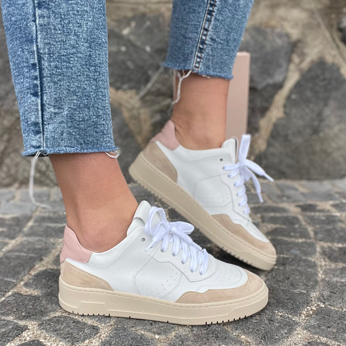 Sneakers Kylie Bianco/Rosa