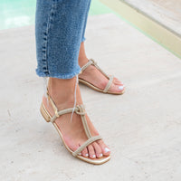 Ivana Oro Sandalo con Cinturini Strass | Roberta Martini