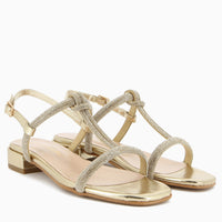 Ivana Oro Sandalo con Cinturini Strass | Roberta Martini