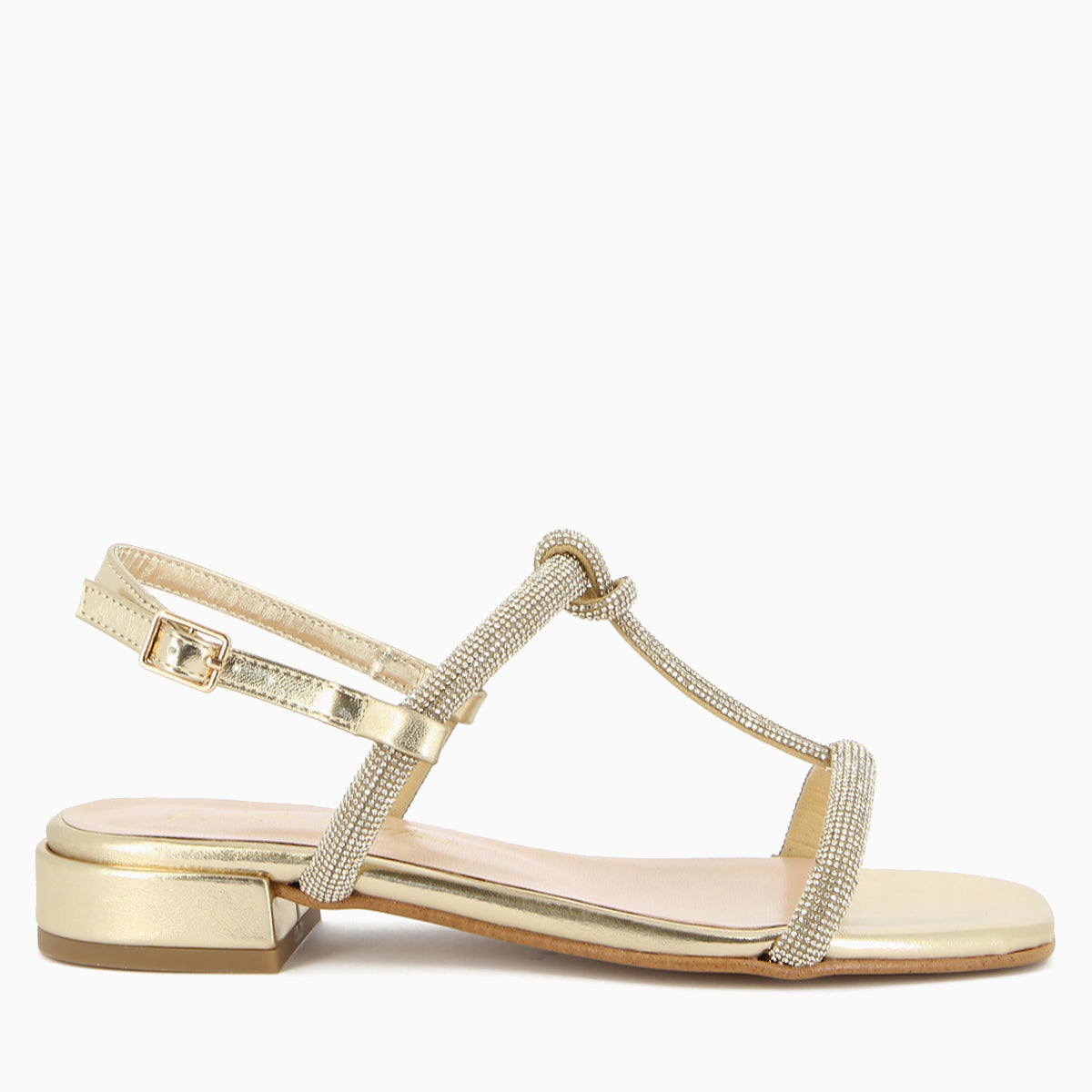 Ivana Sandal with rhinestone straps