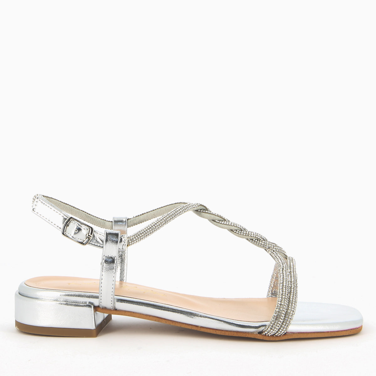 Maddy Sandal with Rhinestone Straps