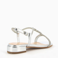 Maddy Sandal with Rhinestone Straps