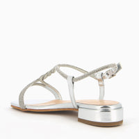 Maddy Sandal with Rhinestone Straps