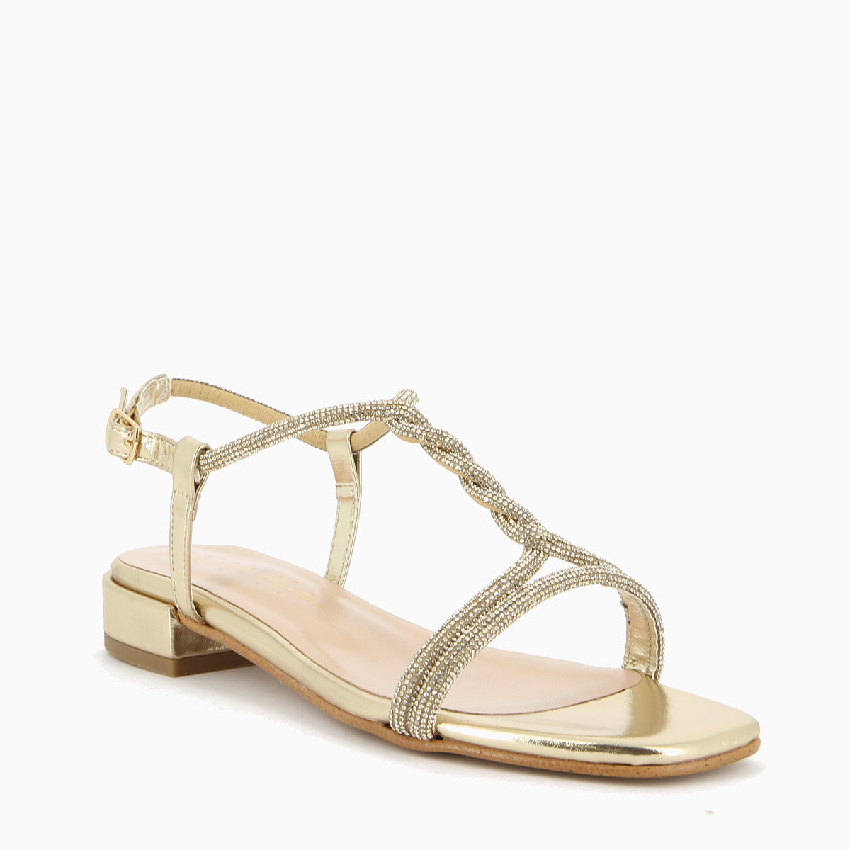 Maddy Sandal with Rhinestone Straps