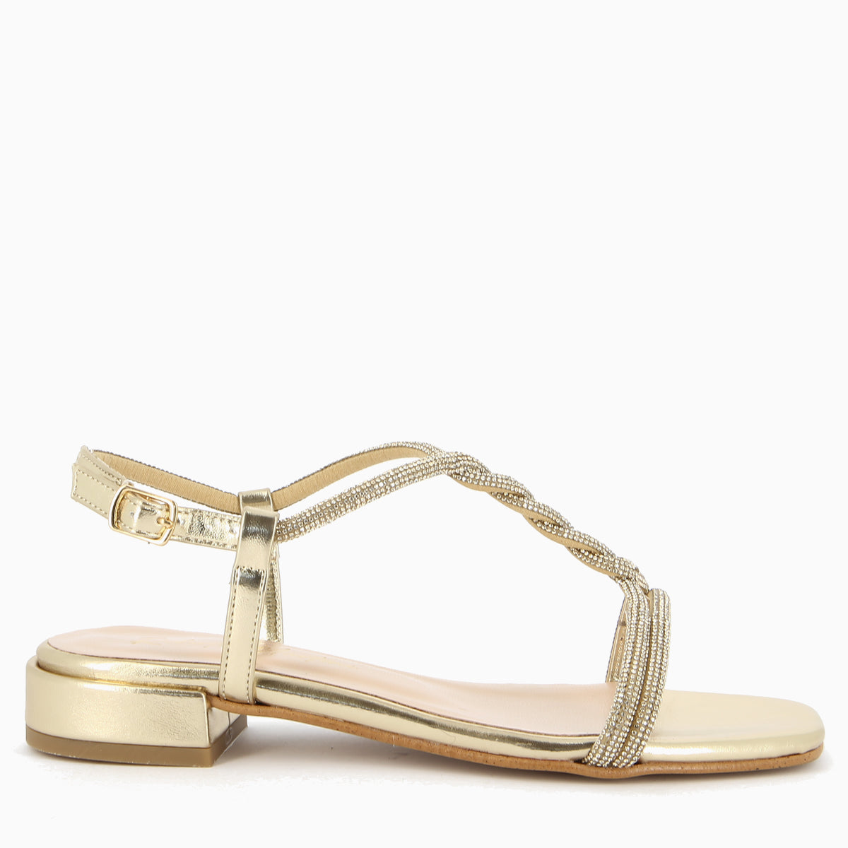 Maddy Sandal with Rhinestone Straps