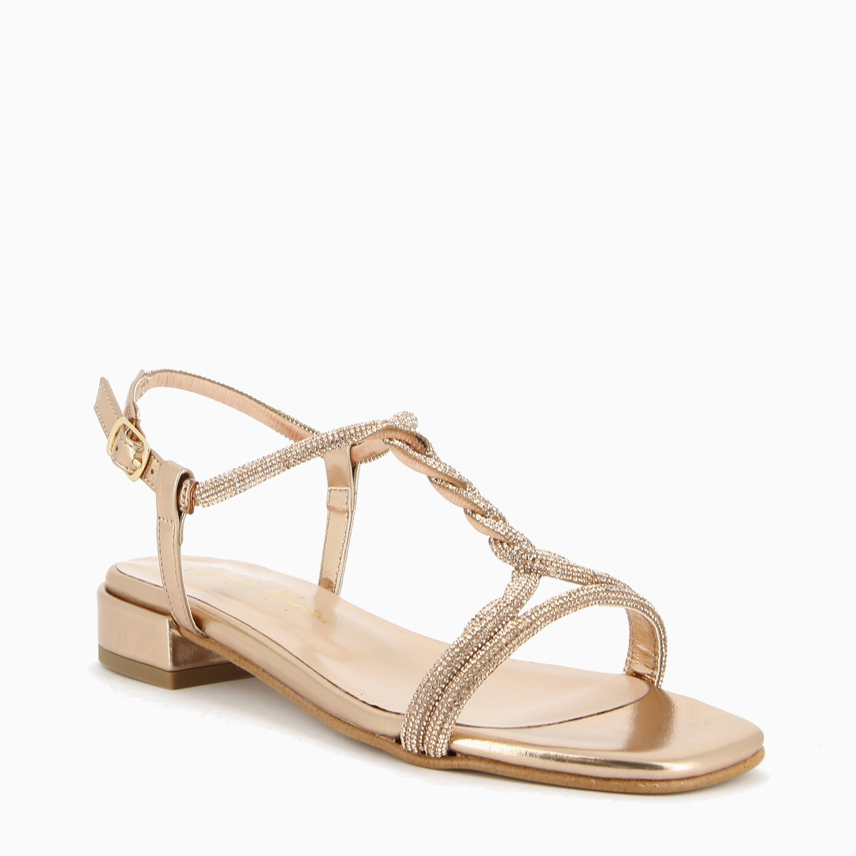 Maddy Sandal with Rhinestone Straps
