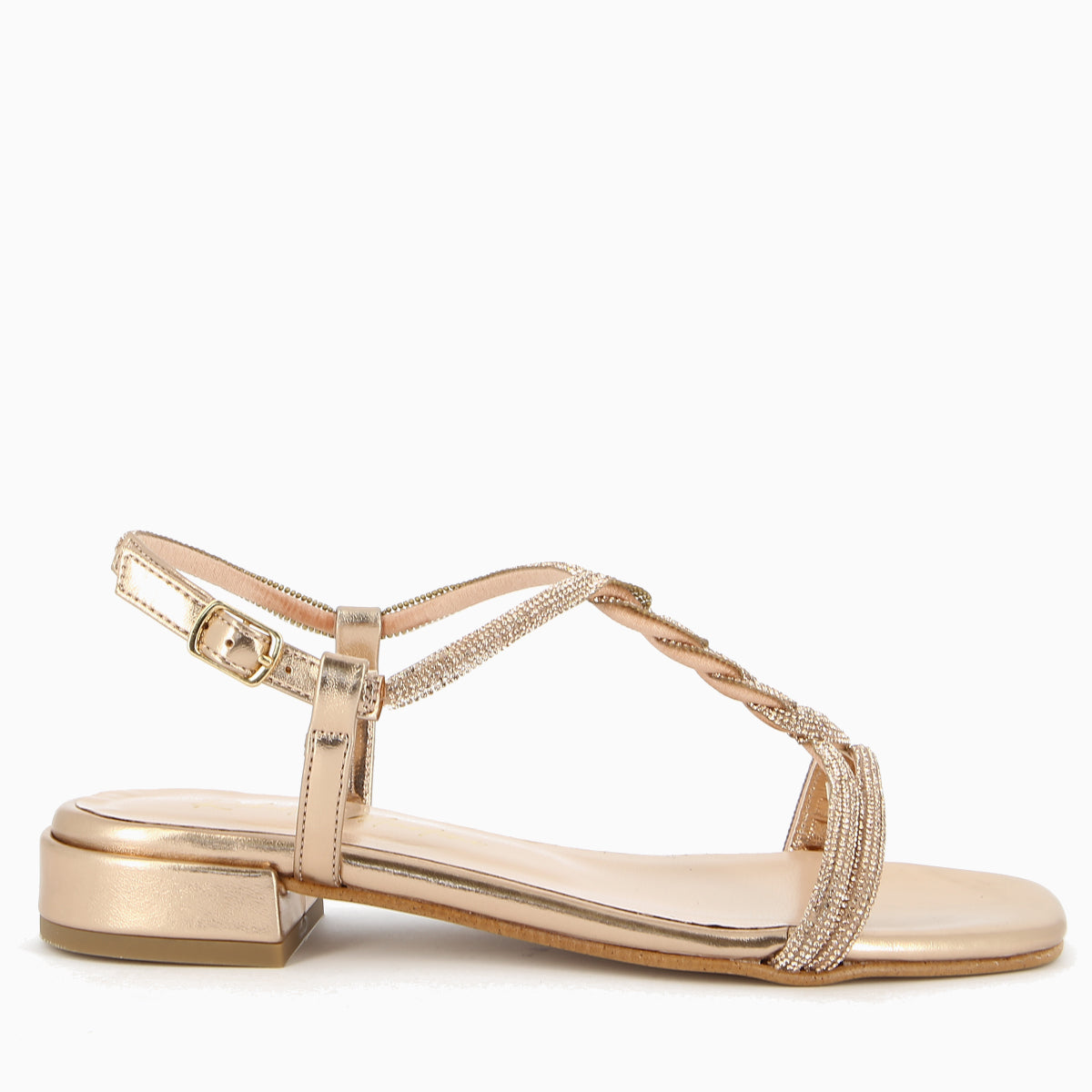 Maddy Sandal with Rhinestone Straps