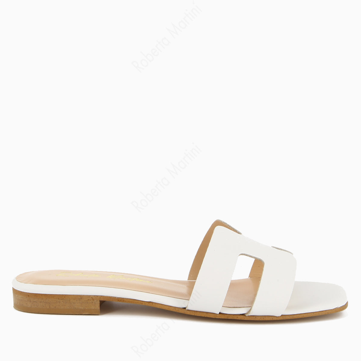 Paris White flat sandal