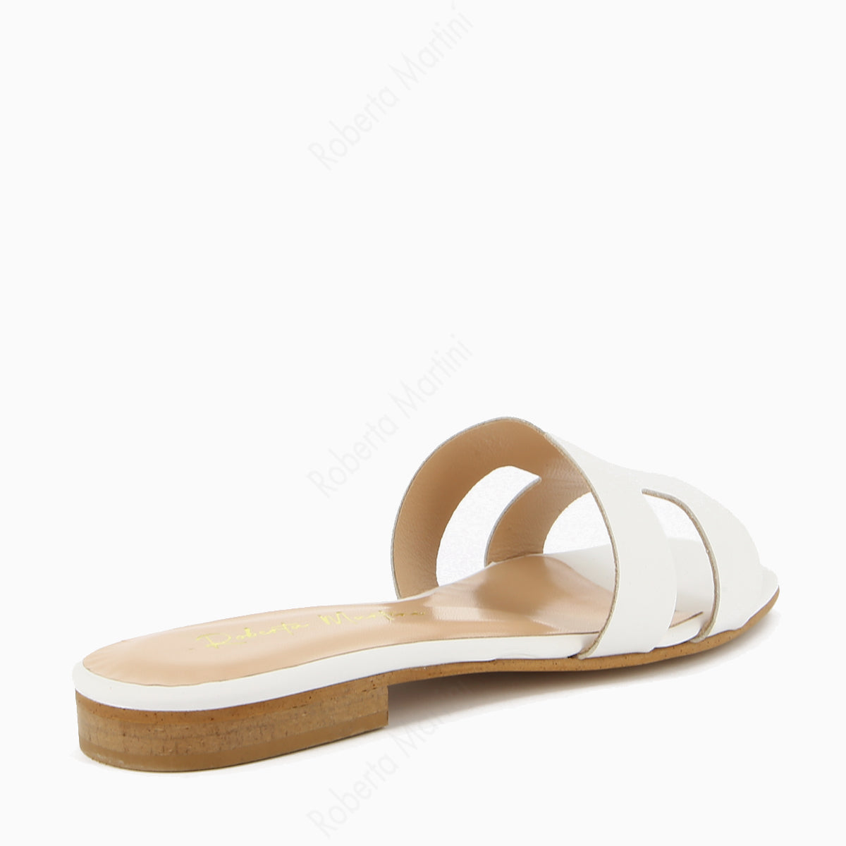 Paris White flat sandal