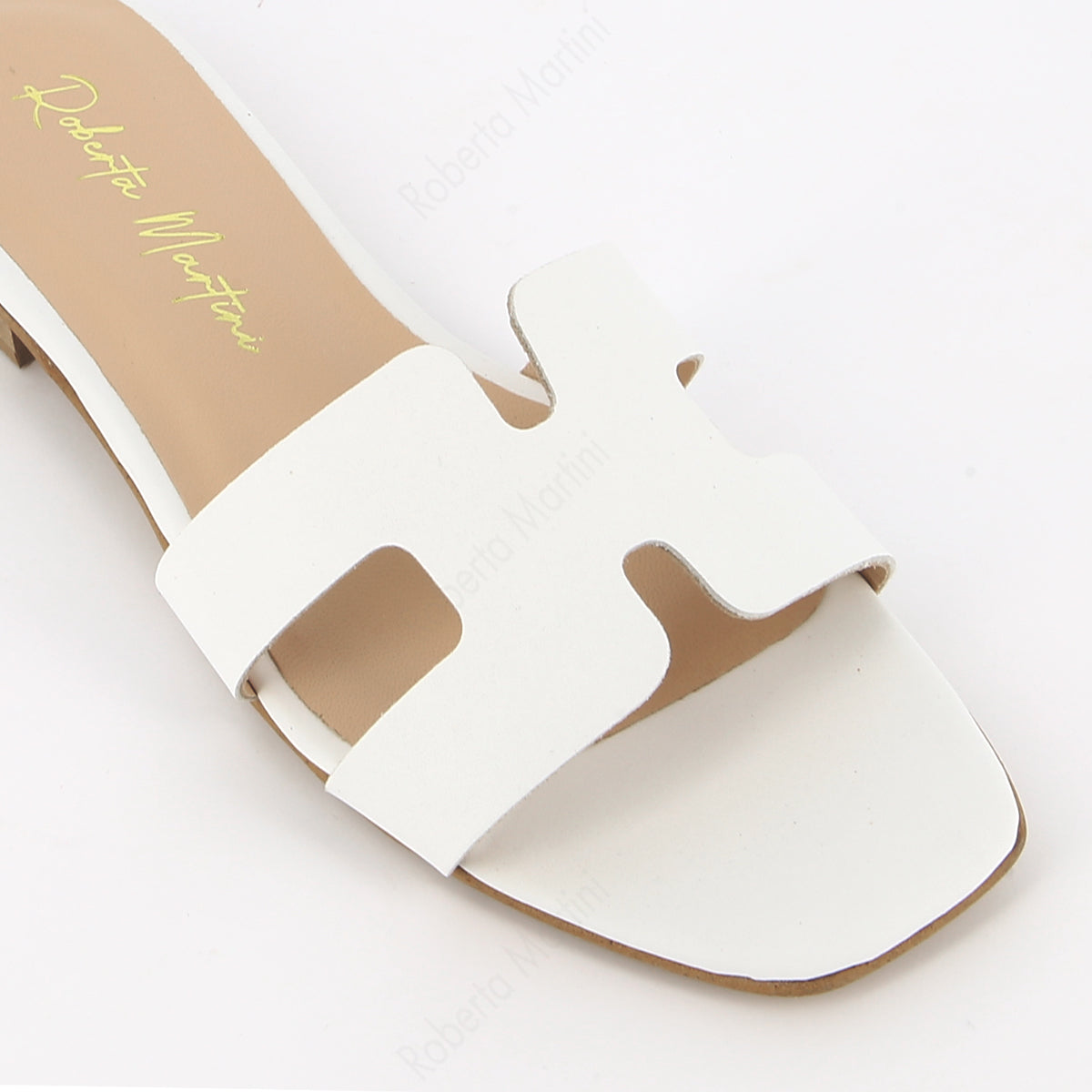 Paris White flat sandal