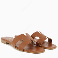 Paris Sandalo Basso Cuoio | Roberta Martini