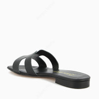 Paris Black flat sandal