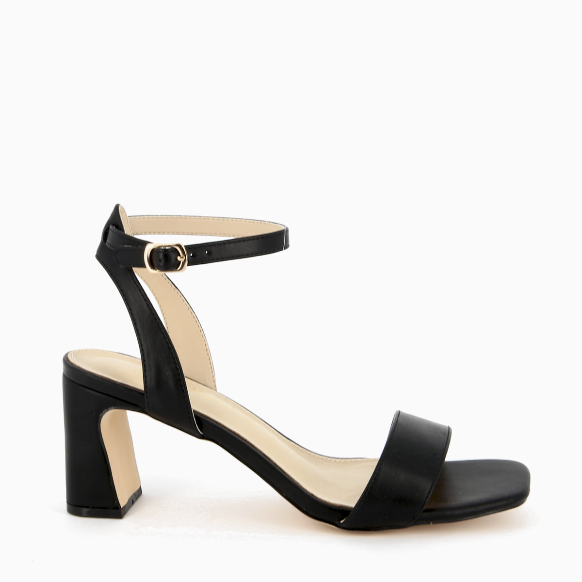 Nadia Sandal in Beige Leatherette