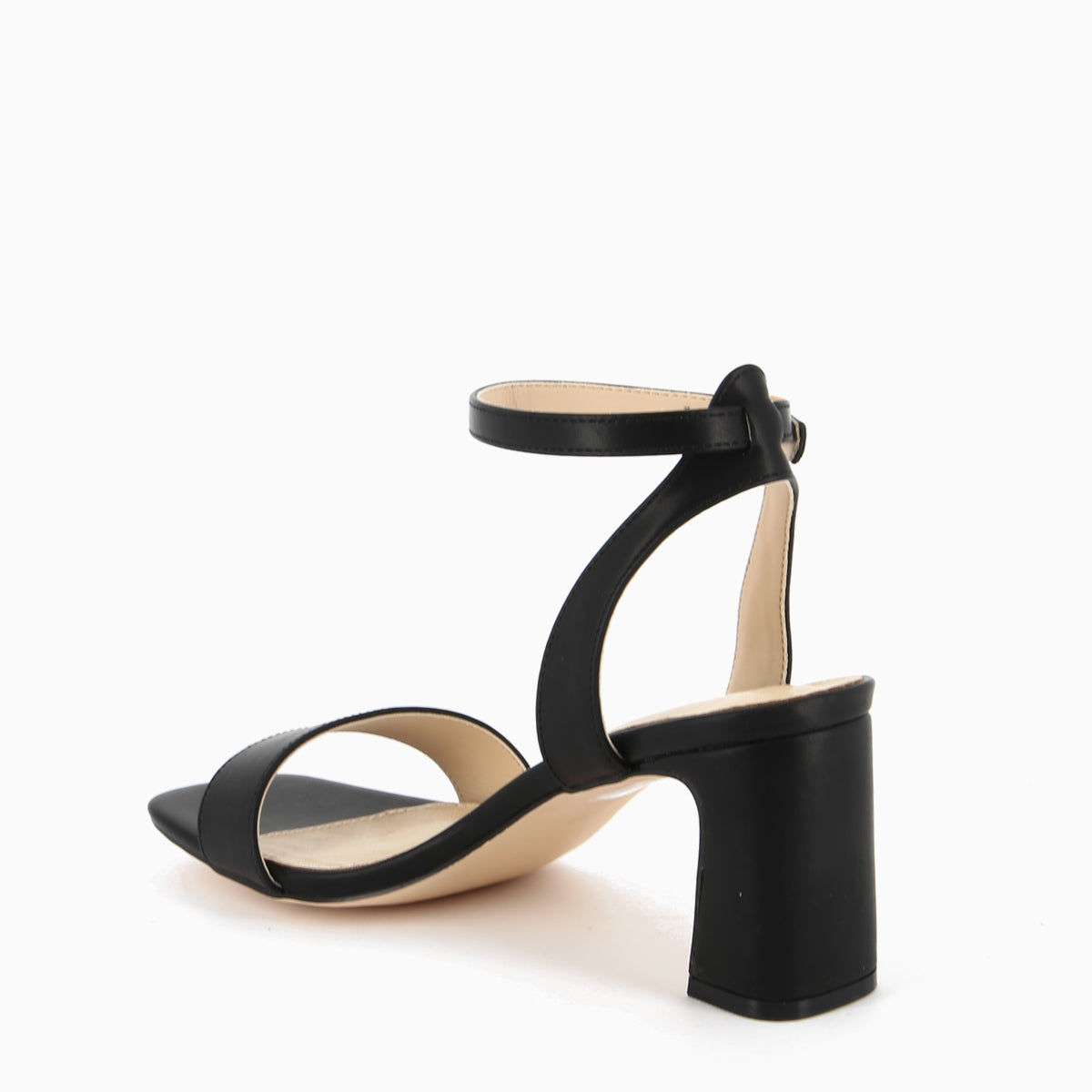 Nadia Sandal in Beige Leatherette