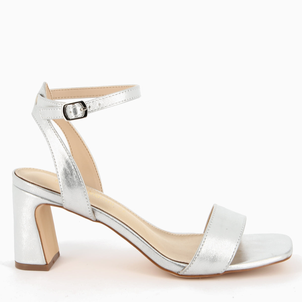Nadia Sandal in Beige Leatherette