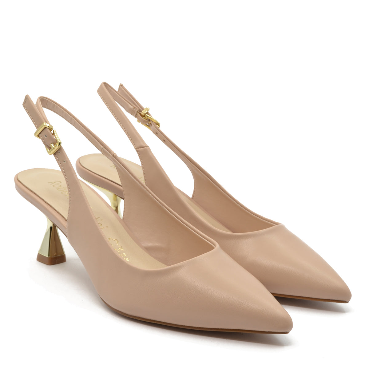 Décolleté Lisa con Cinturino Beige