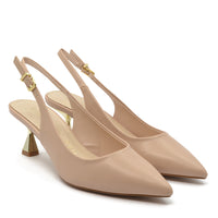 Décolleté Lisa con Cinturino Beige