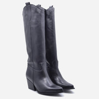 Botte Hanna en Cuir Noir