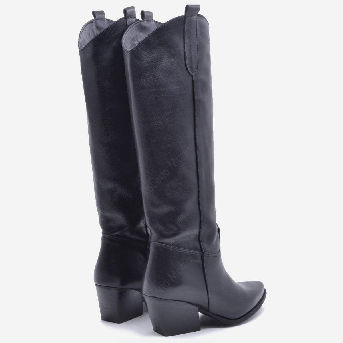 Botte Hanna en Cuir Noir