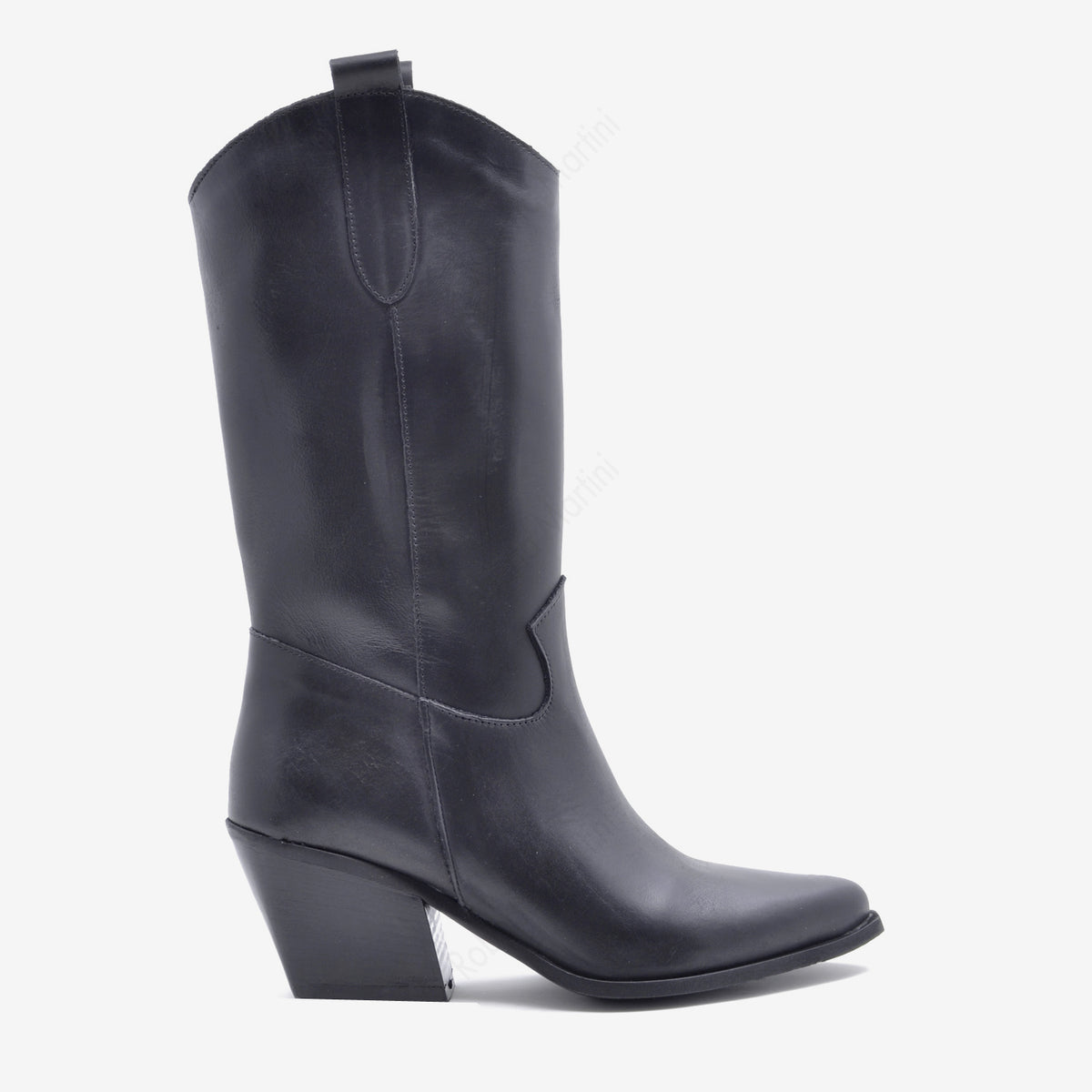 Botte Hanna en Cuir Noir