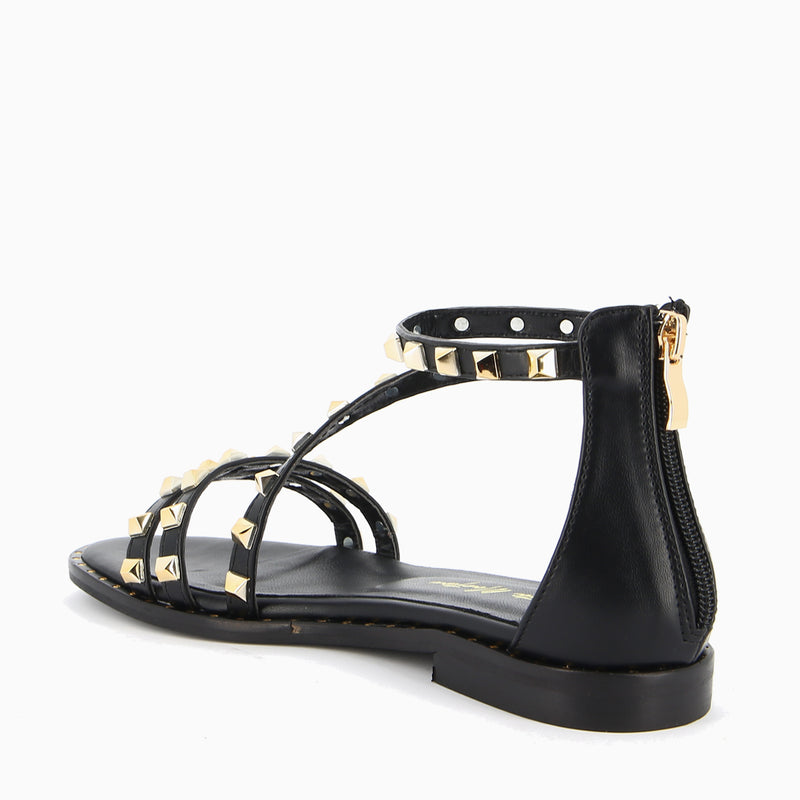 Jada Black Studded Sandal