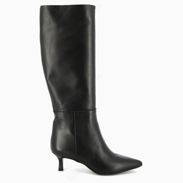 Lucy Black Leather Boot