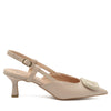 Décolleté Slingback Flavia con Cinturino Beige