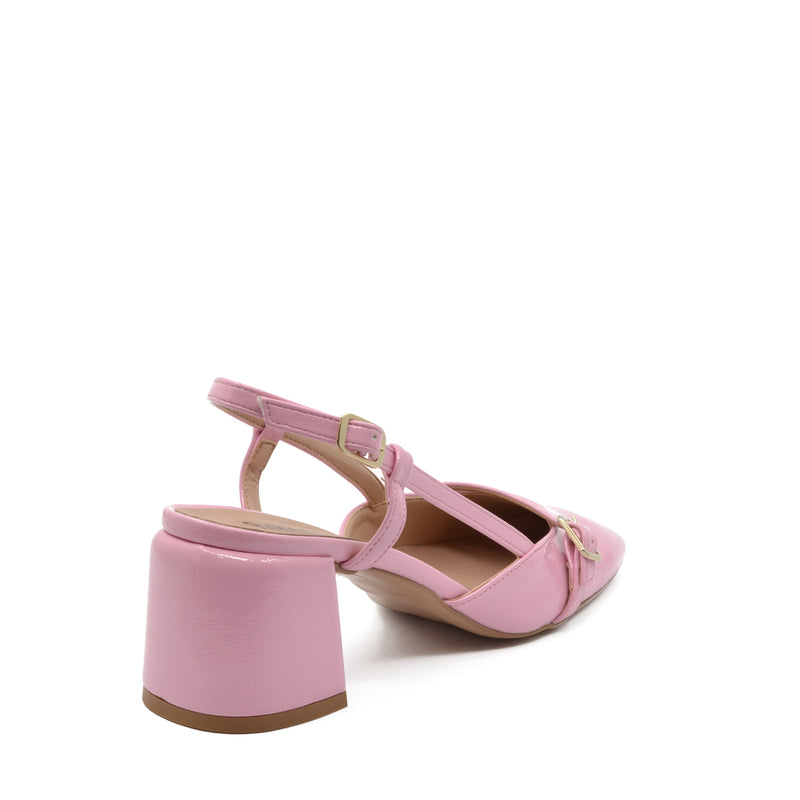 Décolleté Slingback Jane con Cinturino Rosa