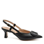 Décolleté Slingback Flavia con Cinturino Nero