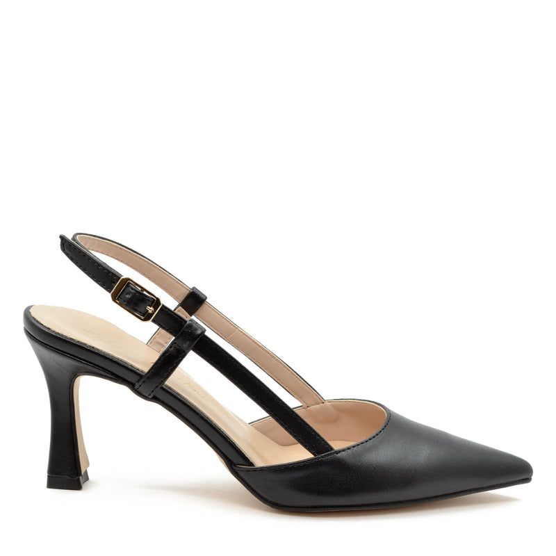 Décolleté Slingback Laura con Cinturino Nero