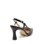 Décolleté Slingback Laura con Cinturino Nero